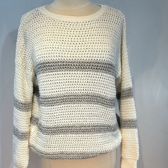 Massimo Dutti Cream and Gray Knit Sweater - Picture 2 of 10